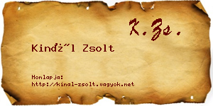 Kinál Zsolt névjegykártya