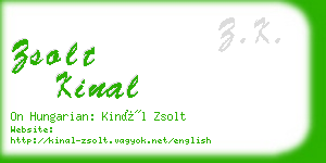 zsolt kinal business card